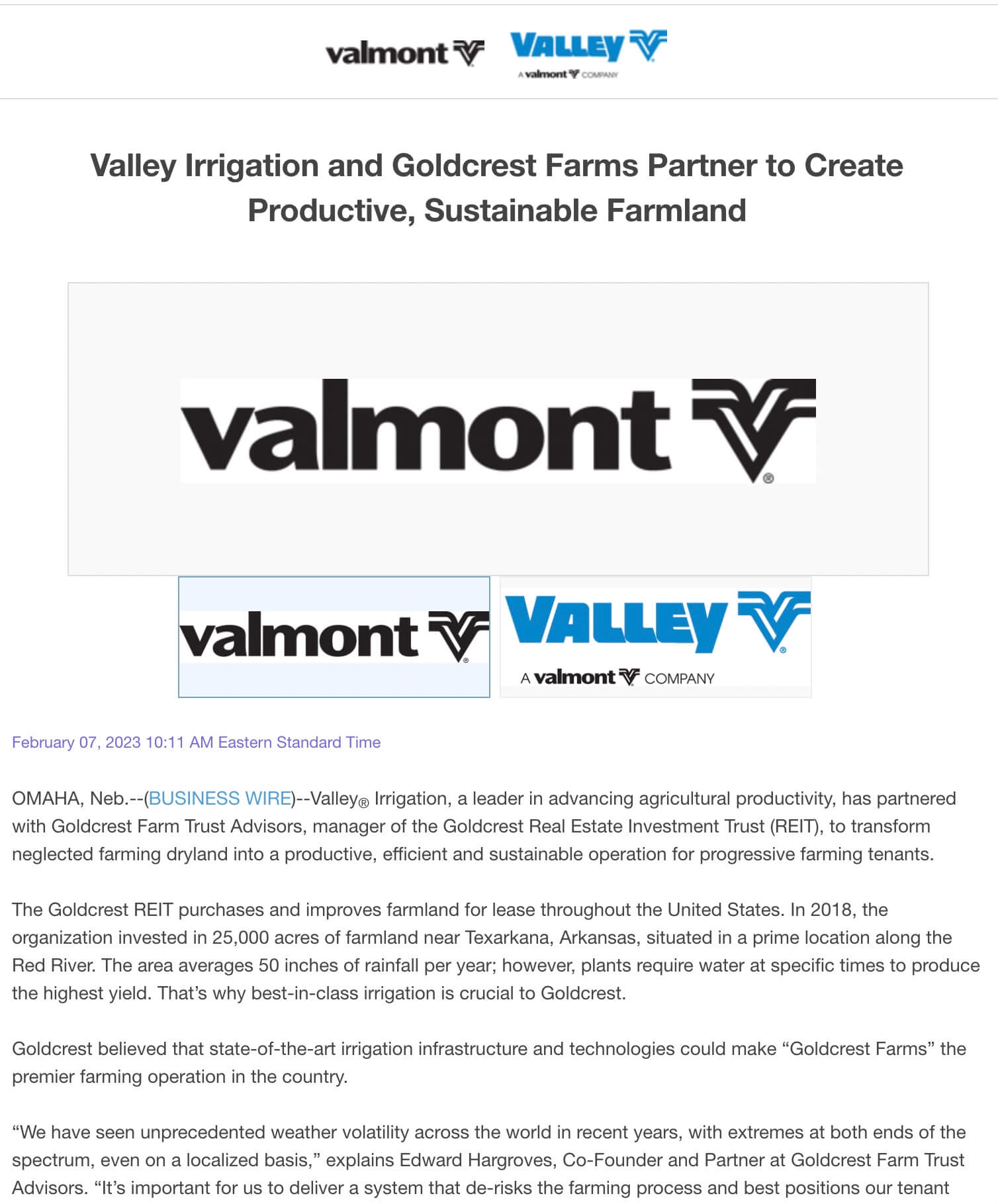 Valley Irrigation